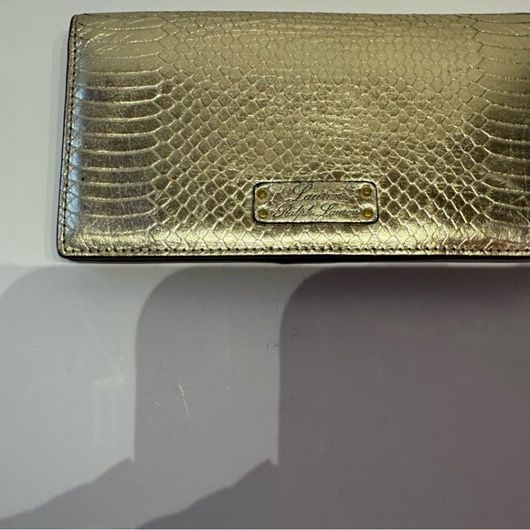 Gold Snakeskin Embossed Wallet by Ralph Lauren - Picture 4 of 11